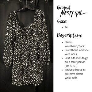 Black moon print baby doll dress